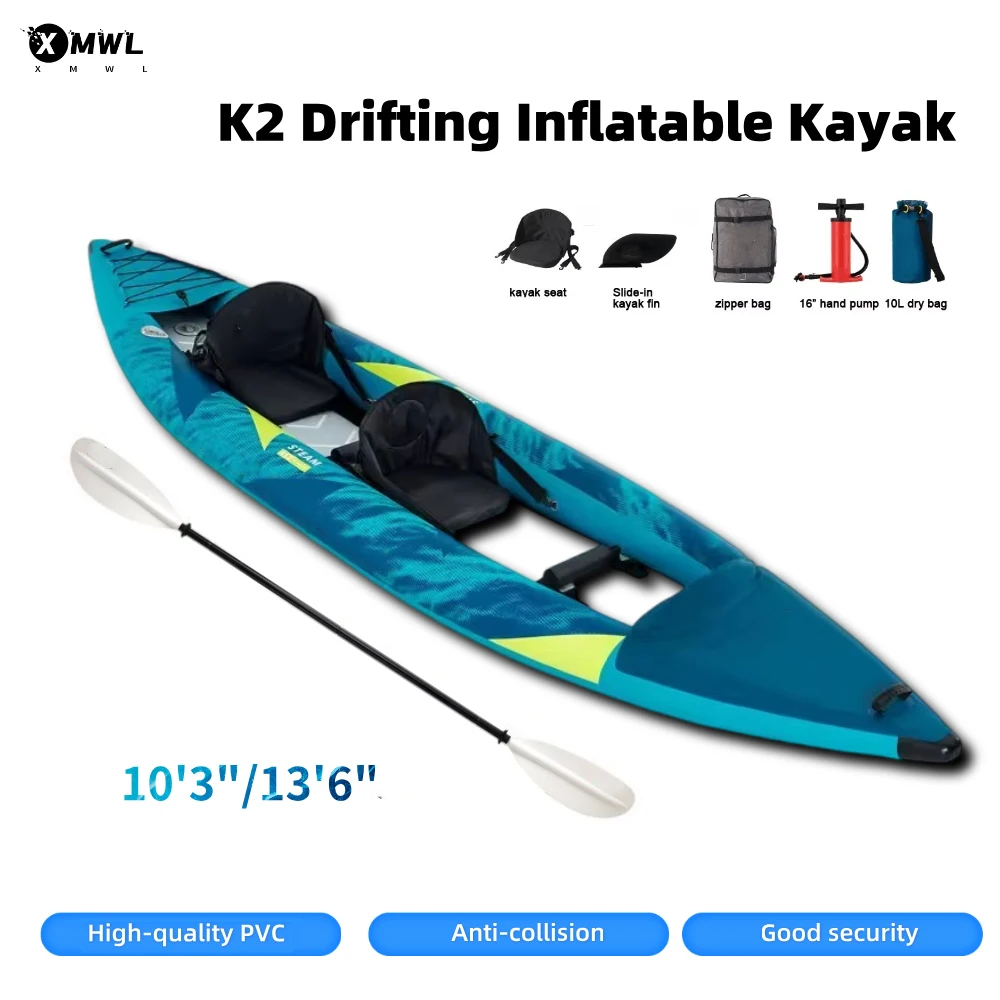Canoa Kayak Gonfiabile 1-2 Per - Fishing Boat Paddle recensione e prezzo